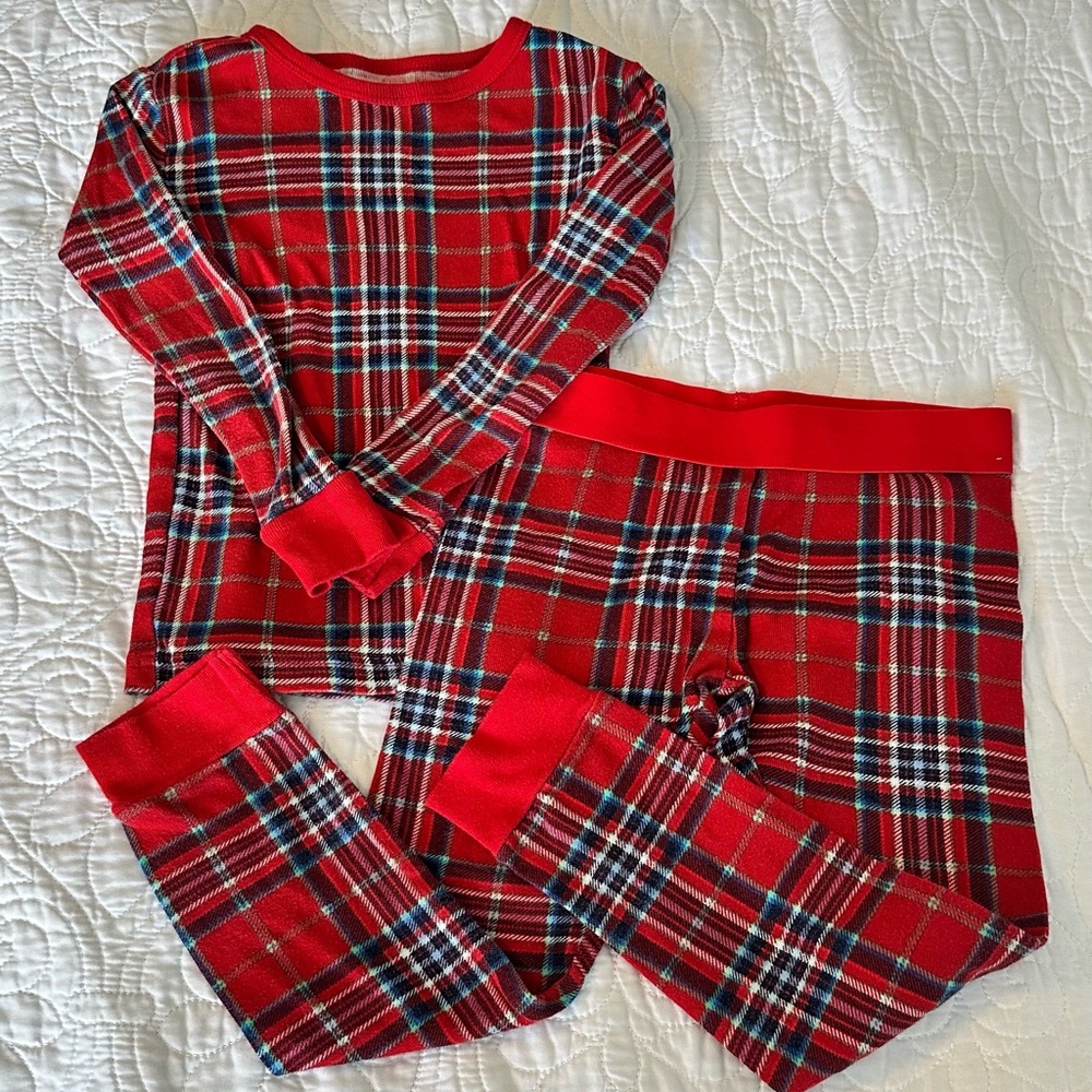 Plaid Red Kids Pajamas